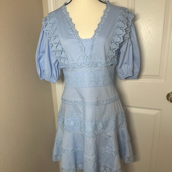 Karlie Size Large Sky Blue Dress NWT - Picture 1 of 16